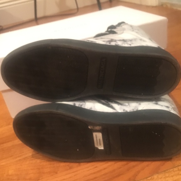 Balenciaga Marble Hightop Sneakers Size 36 White - Picture 8 of 8